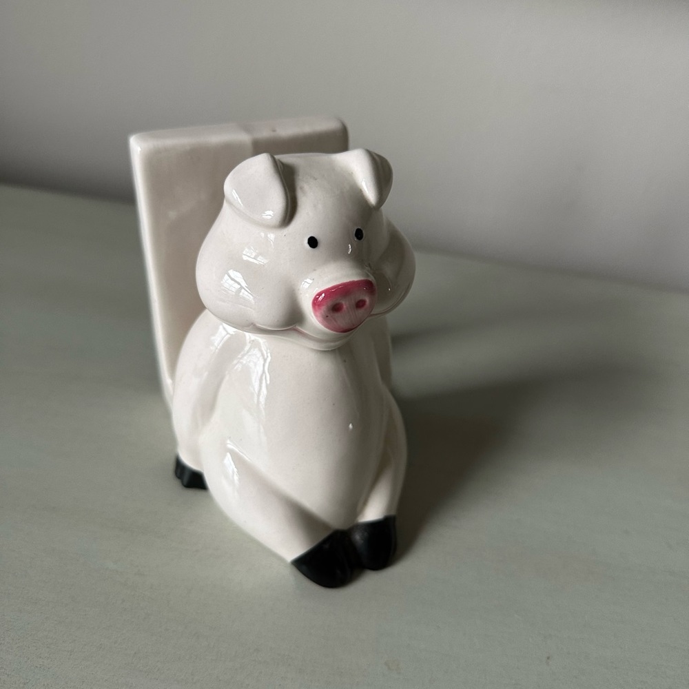 Vintage ceramic pig book end Ron Gordon designs Taiwan
